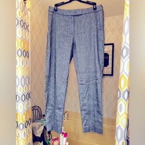 Anne Klein size 8 blue dress pants with denim chambray look